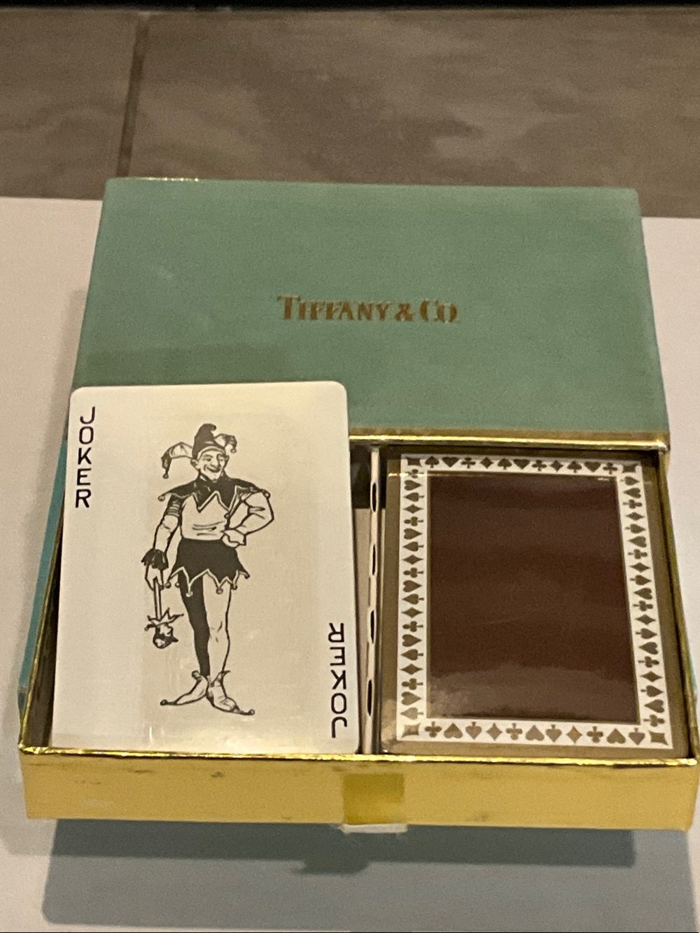 Tiffany & Co. Playing Card Set with Beige and Brown Inlays - Picture 3 of 3